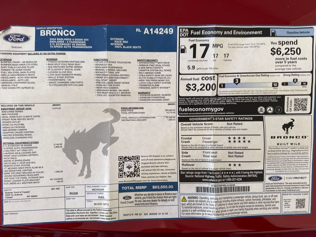 Used 2024 Ford Bronco Badlands AWD/4WD image 75