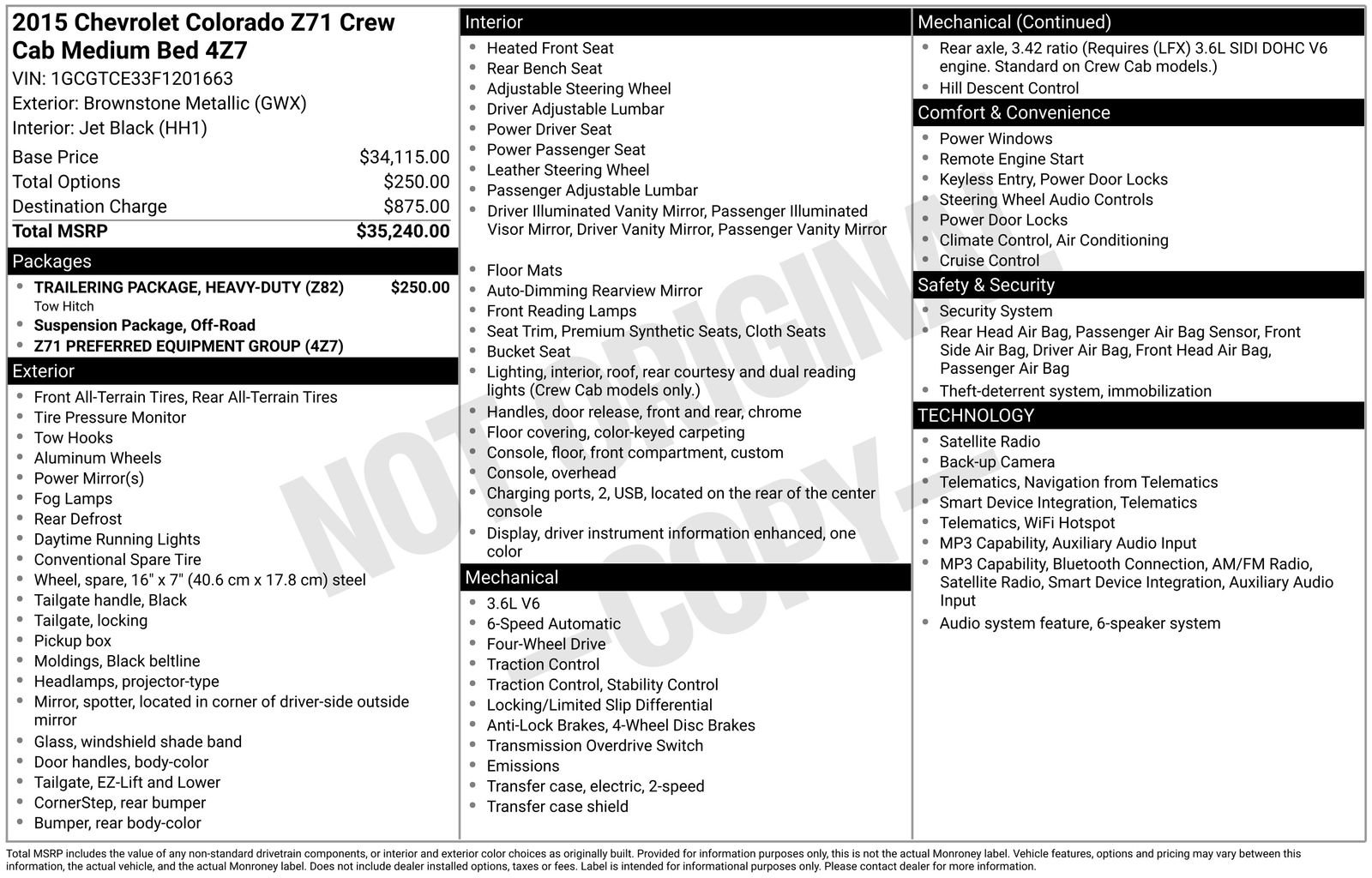 Used 2015 Chevrolet Colorado Z71 AWD/4WD image 16