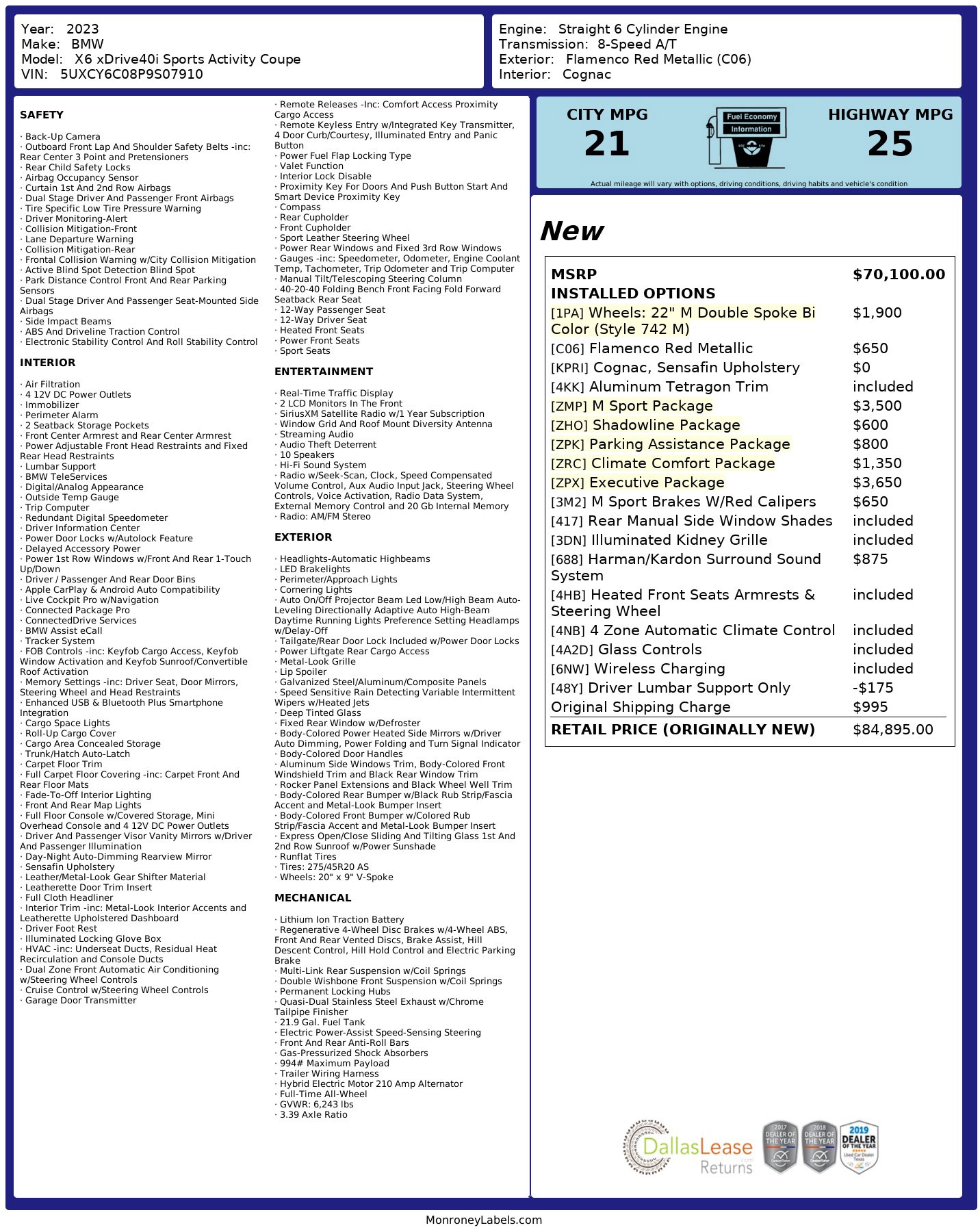 Used 2023 BMW X6 xDrive40i w/ Executive Package image 3