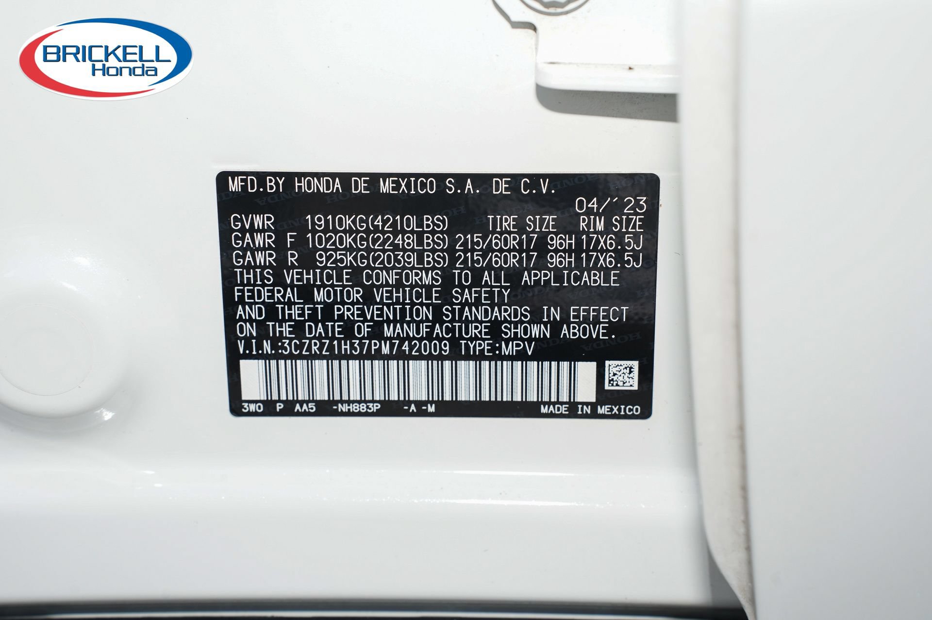 Certified 2023 Honda HR-V LX image 39