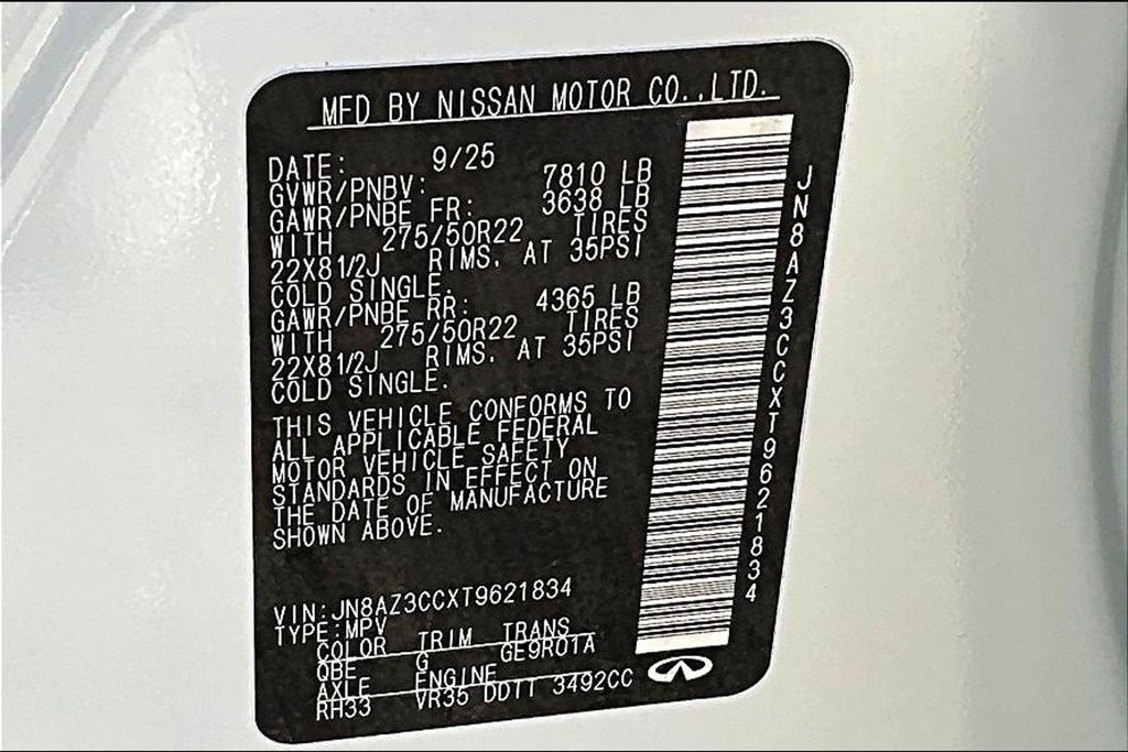 Certified 2026 INFINITI QX80 Autograph w/ Premium Cargo Package image 47