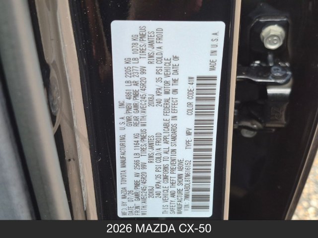 New 2026 MAZDA CX-50 AWD 2.5 S w/ Weather Package image 32