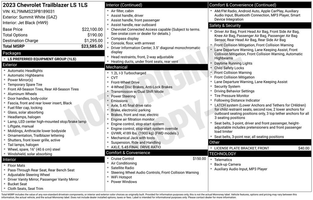 Used 2023 Chevrolet TrailBlazer LS image 10