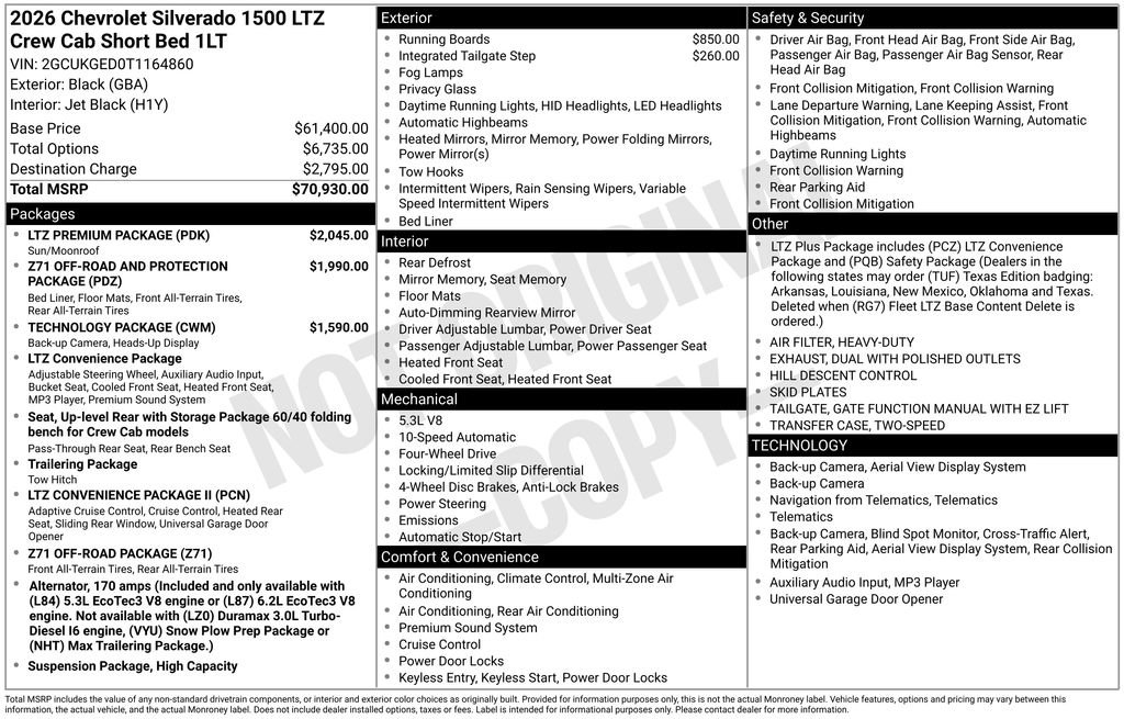 New 2026 Chevrolet Silverado 1500 LTZ w/ LTZ Premium Package image 32