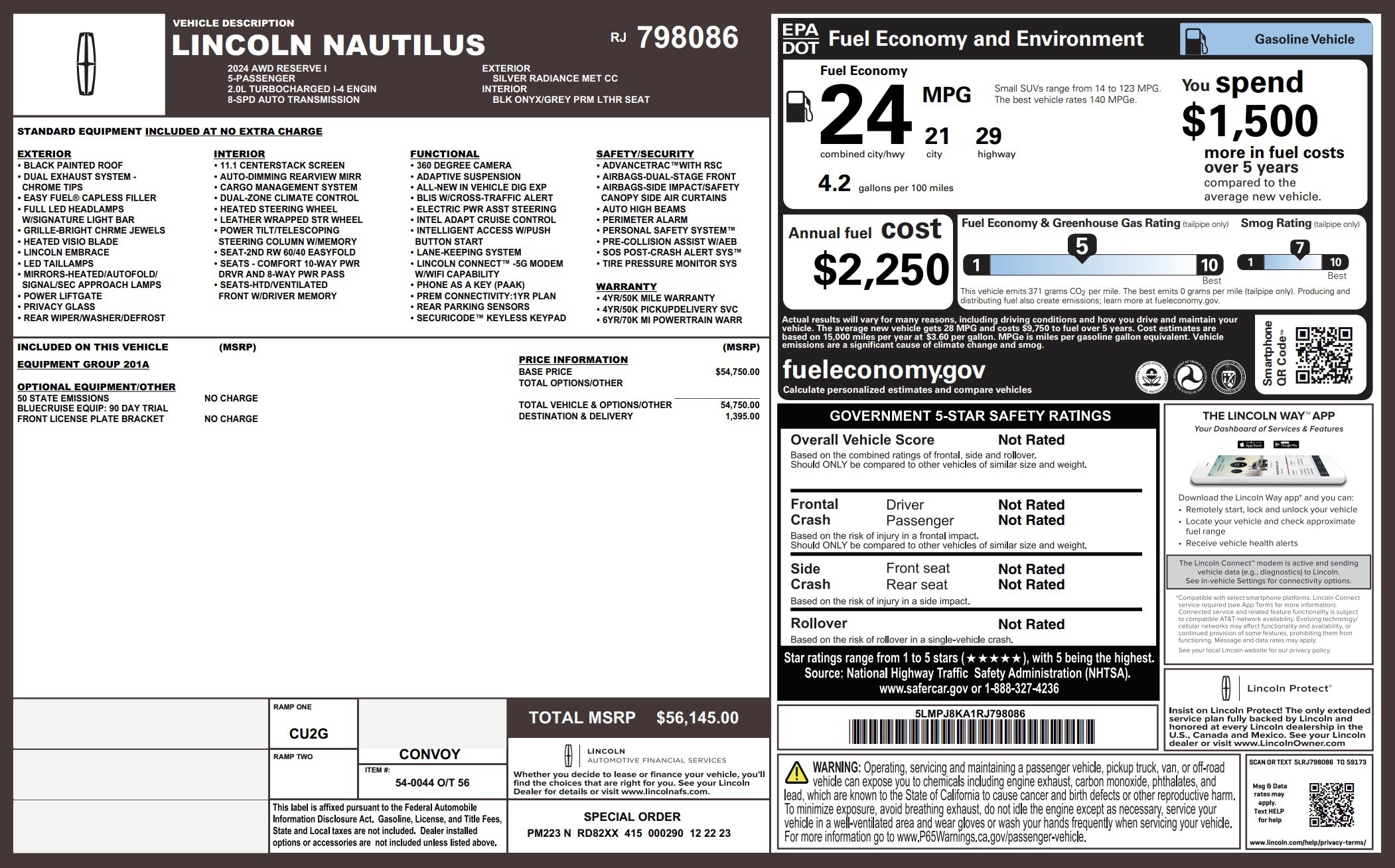 Used 2024 Lincoln Nautilus Reserve image 3