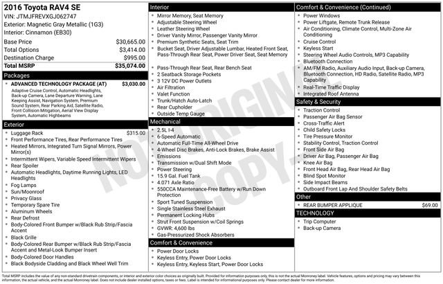 Used 2016 Toyota RAV4 SE w/ Advanced Technology Package image 18