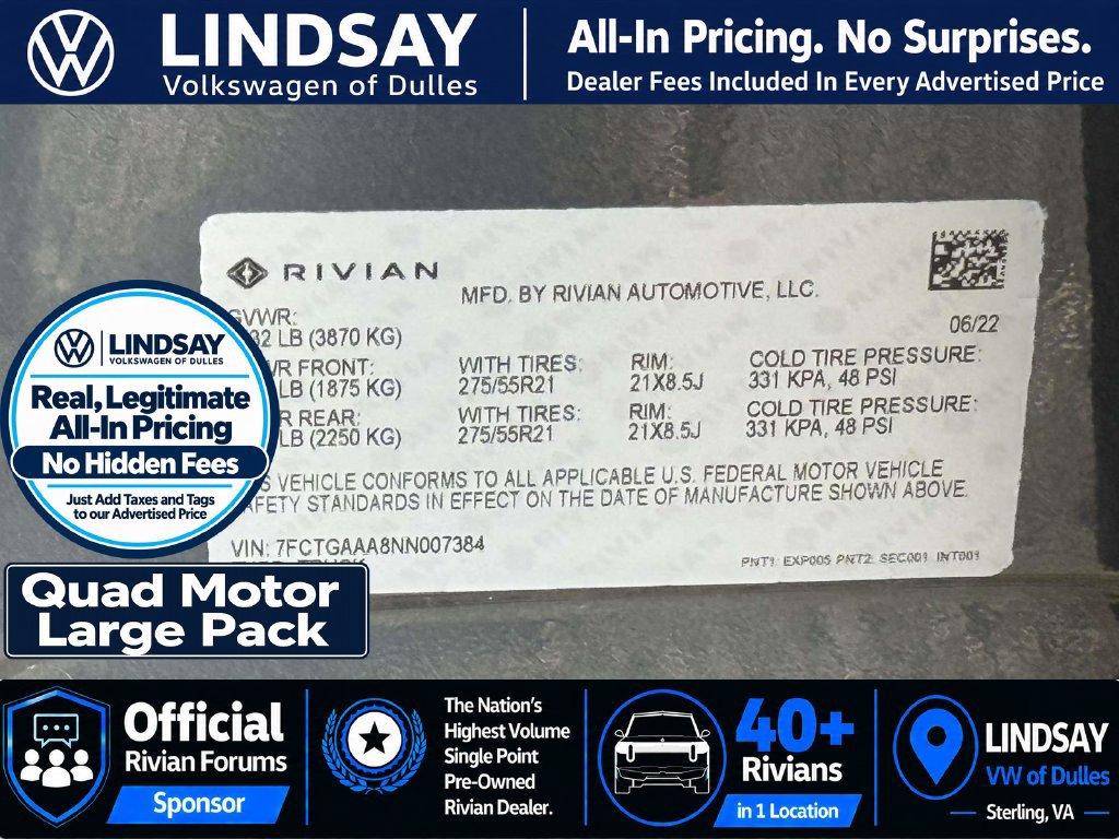 Used 2022 Rivian R1T Adventure AWD/4WD image 33