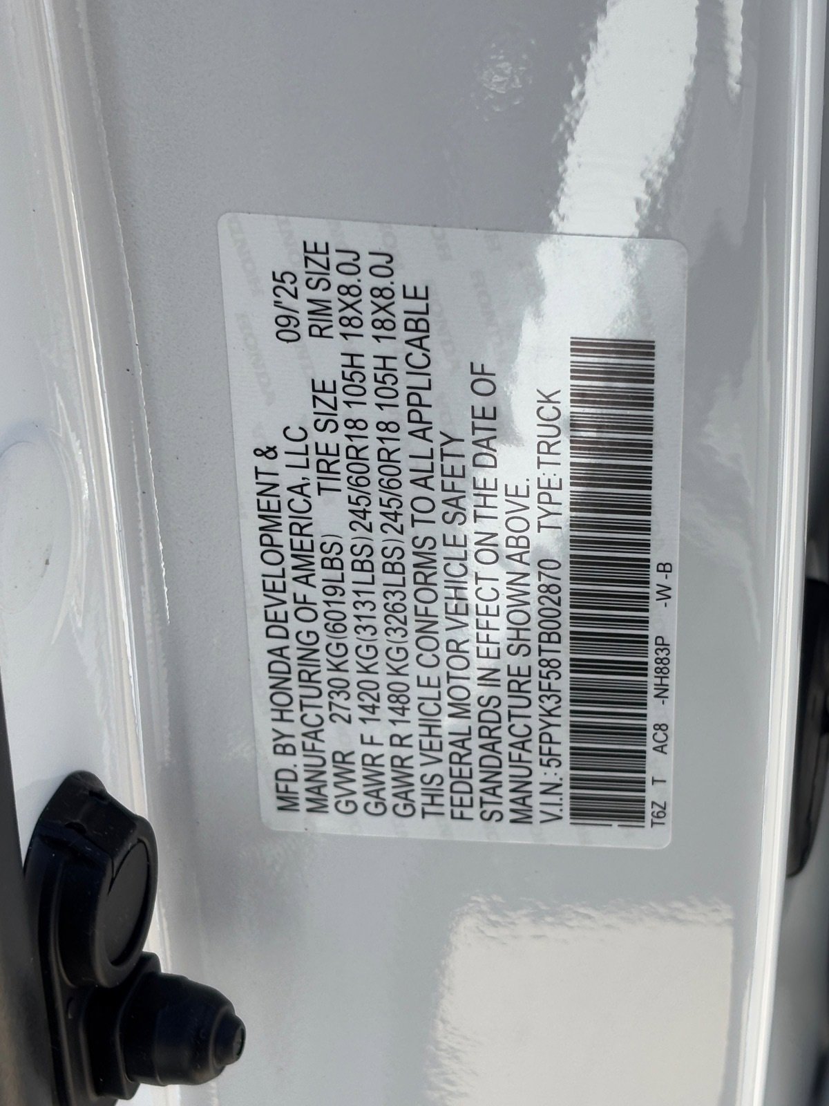 New 2026 Honda Ridgeline RTL image 22