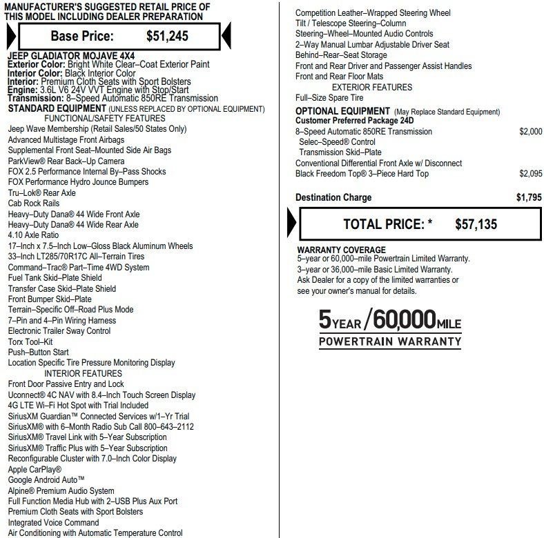 Used 2023 Jeep Gladiator Mojave image 2