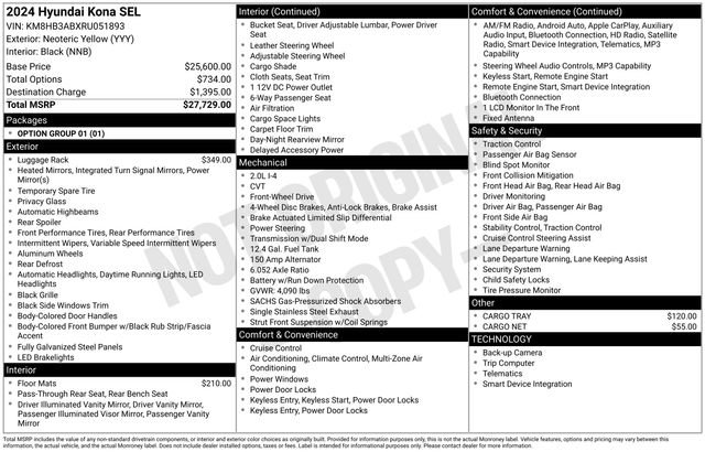 Certified 2024 Hyundai Kona SEL FWD image 33