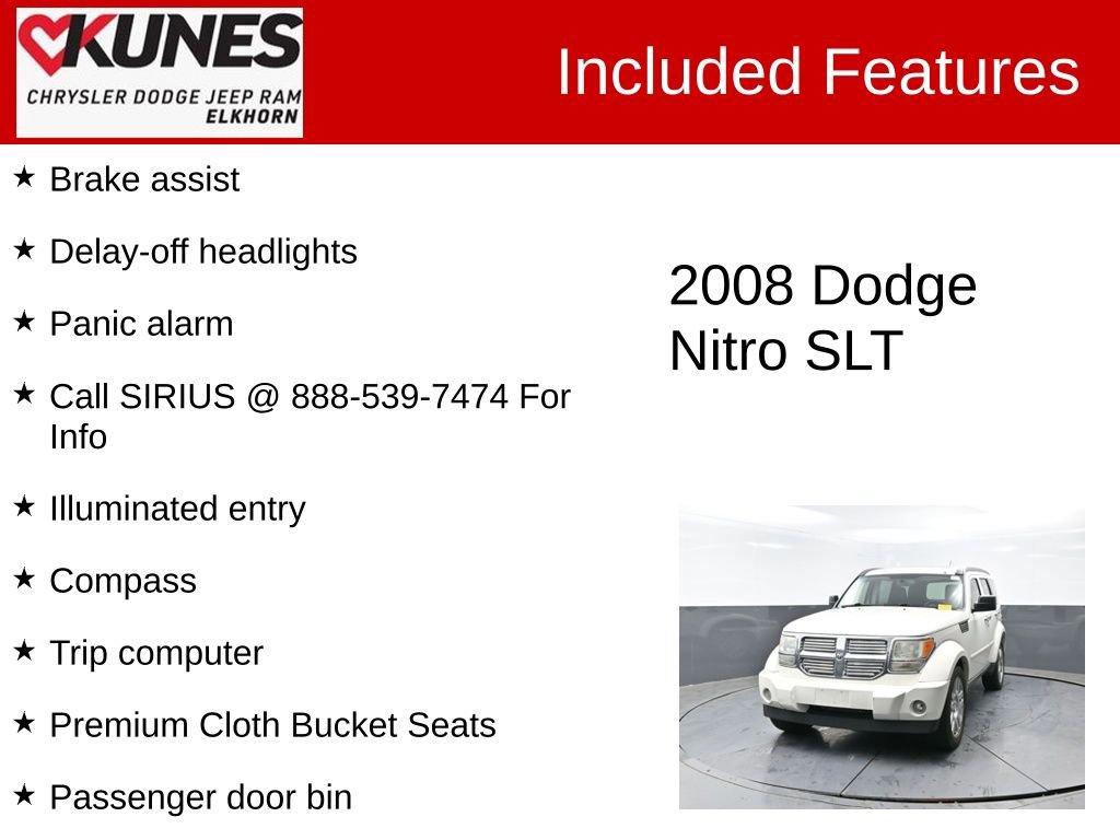 Used 2008 Dodge Nitro SLT w/ Sun & Wheels Group AWD/4WD image 4
