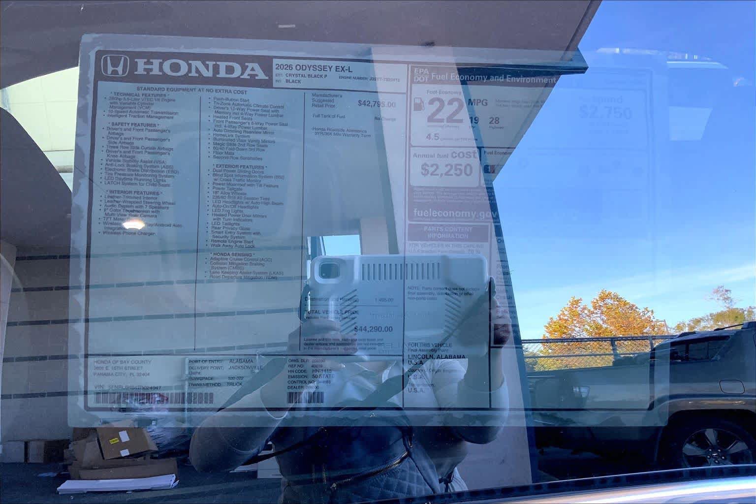 New 2026 Honda Odyssey EX-L image 19
