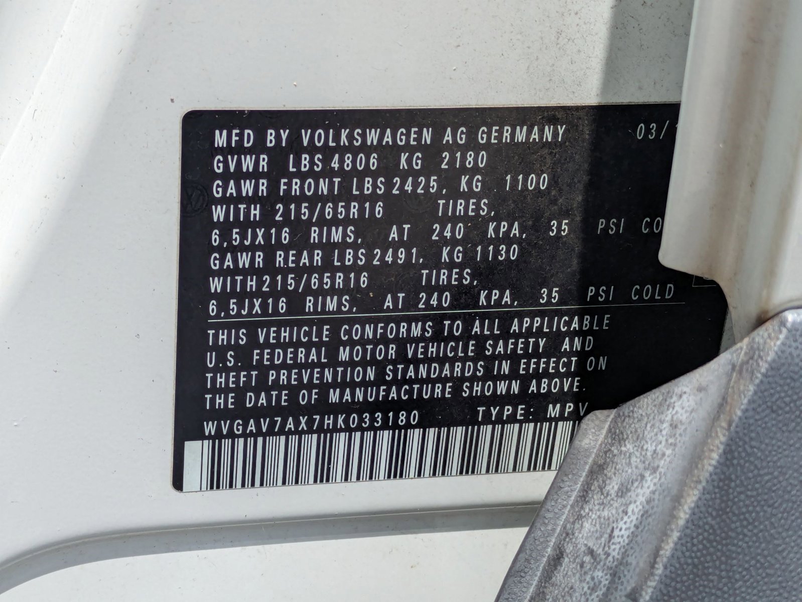 Used 2017 Volkswagen Tiguan S FWD image 21