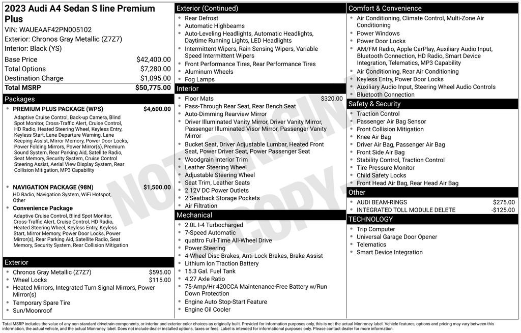 Used 2023 Audi A4 2.0T Premium Plus w/ Premium Plus Package image 37