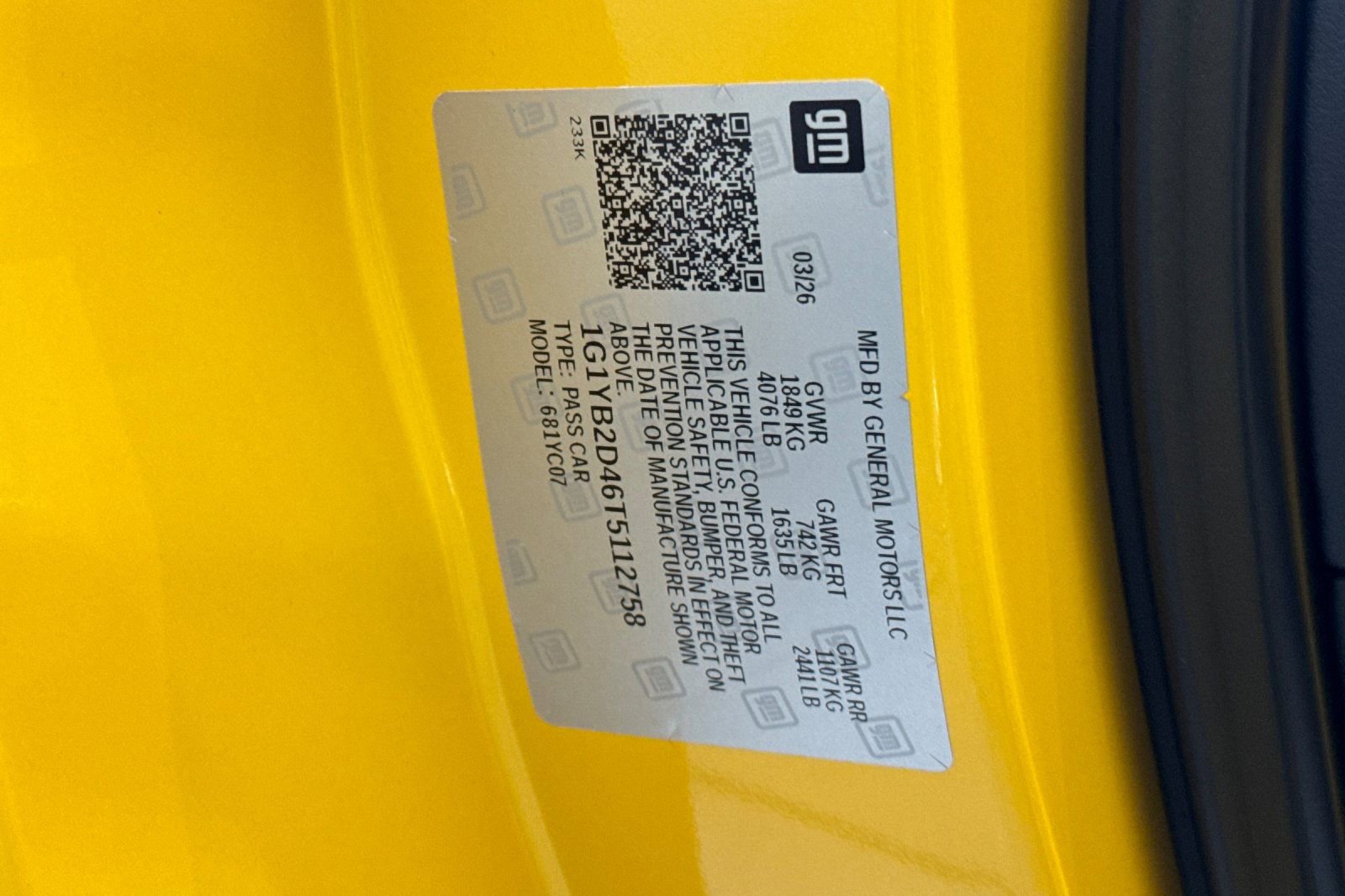 New 2026 Chevrolet Corvette Stingray Preferred Cpe w/ Z51 Performance Package image 31