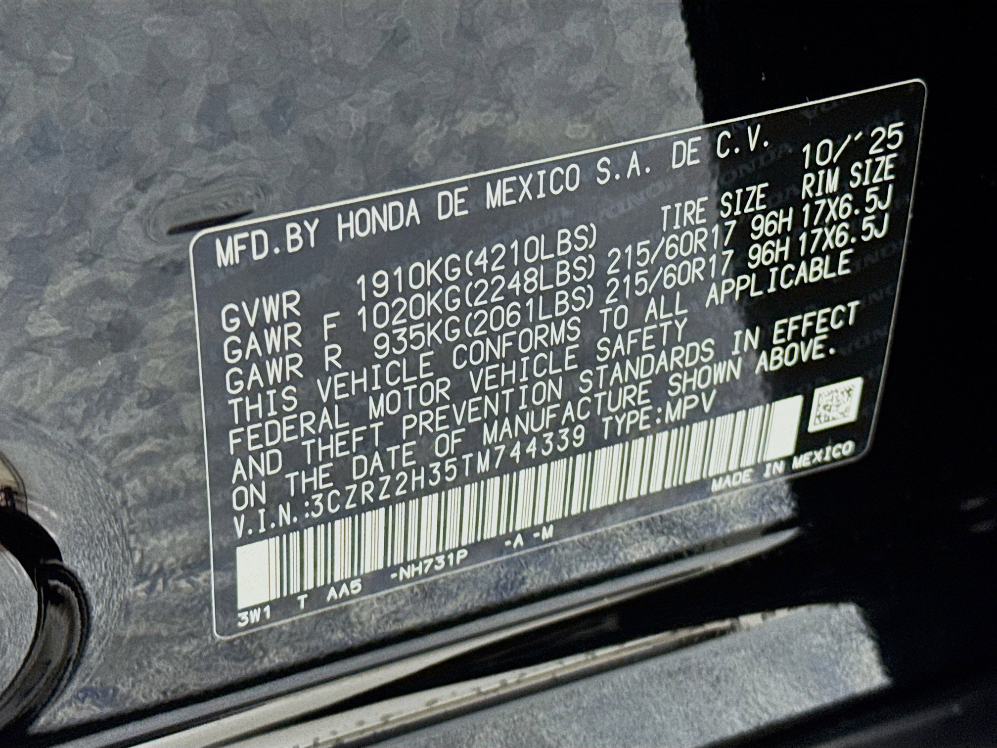 New 2026 Honda HR-V LX image 29