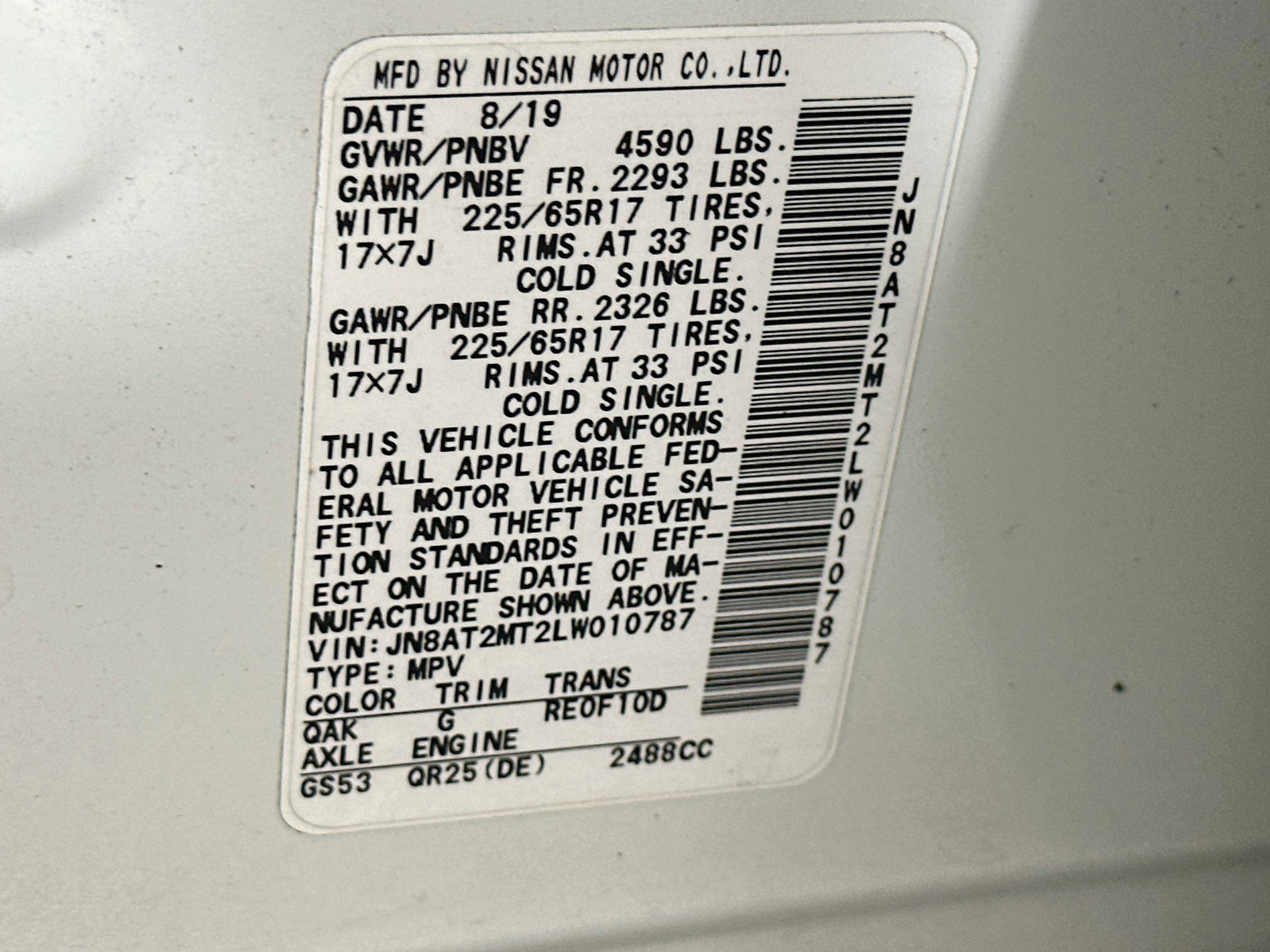 Used 2020 Nissan Rogue SV FWD image 12