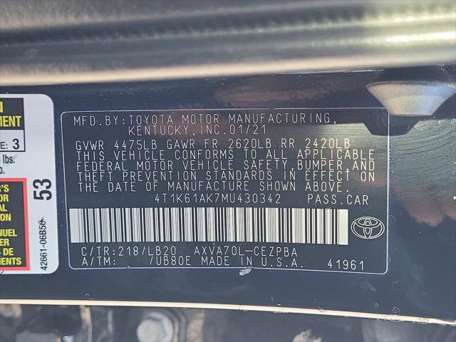 Certified 2021 Toyota Camry XSE FWD image 29