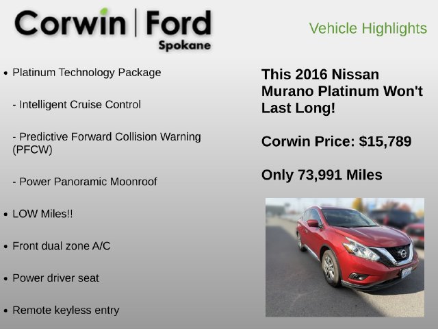 Used 2016 Nissan Murano Platinum w/ Platinum Technology Package AWD/4WD image 6