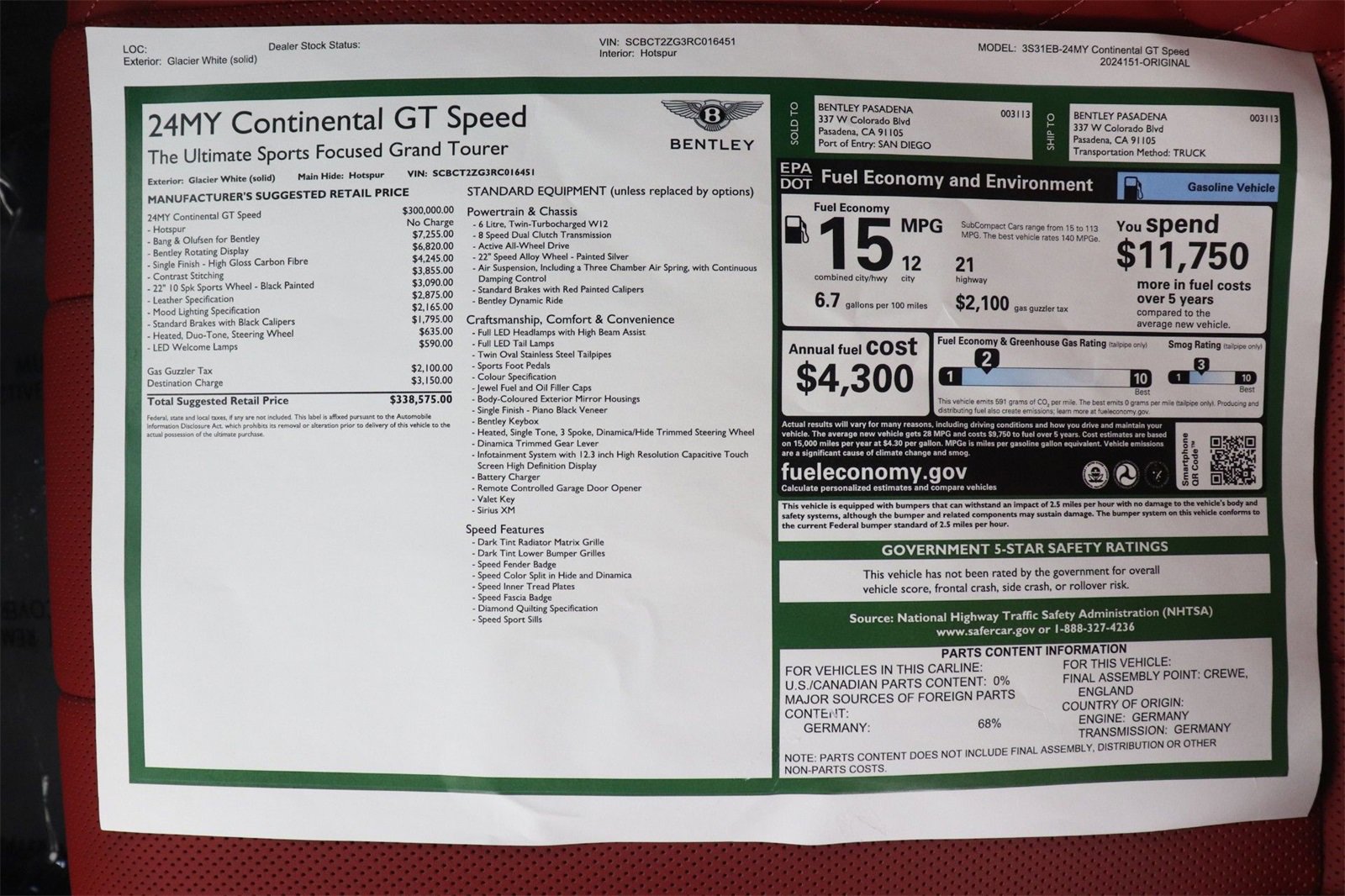 Used 2024 Bentley Continental GT Speed image 28