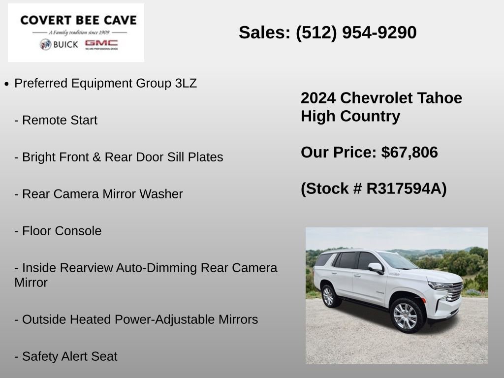 Used 2024 Chevrolet Tahoe High Country w/ Premium Package AWD/4WD image 12