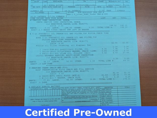 Certified 2022 Honda Accord Sport image 2