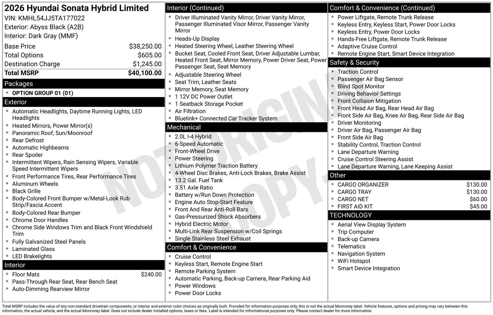 New 2026 Hyundai Sonata Limited FWD image 29