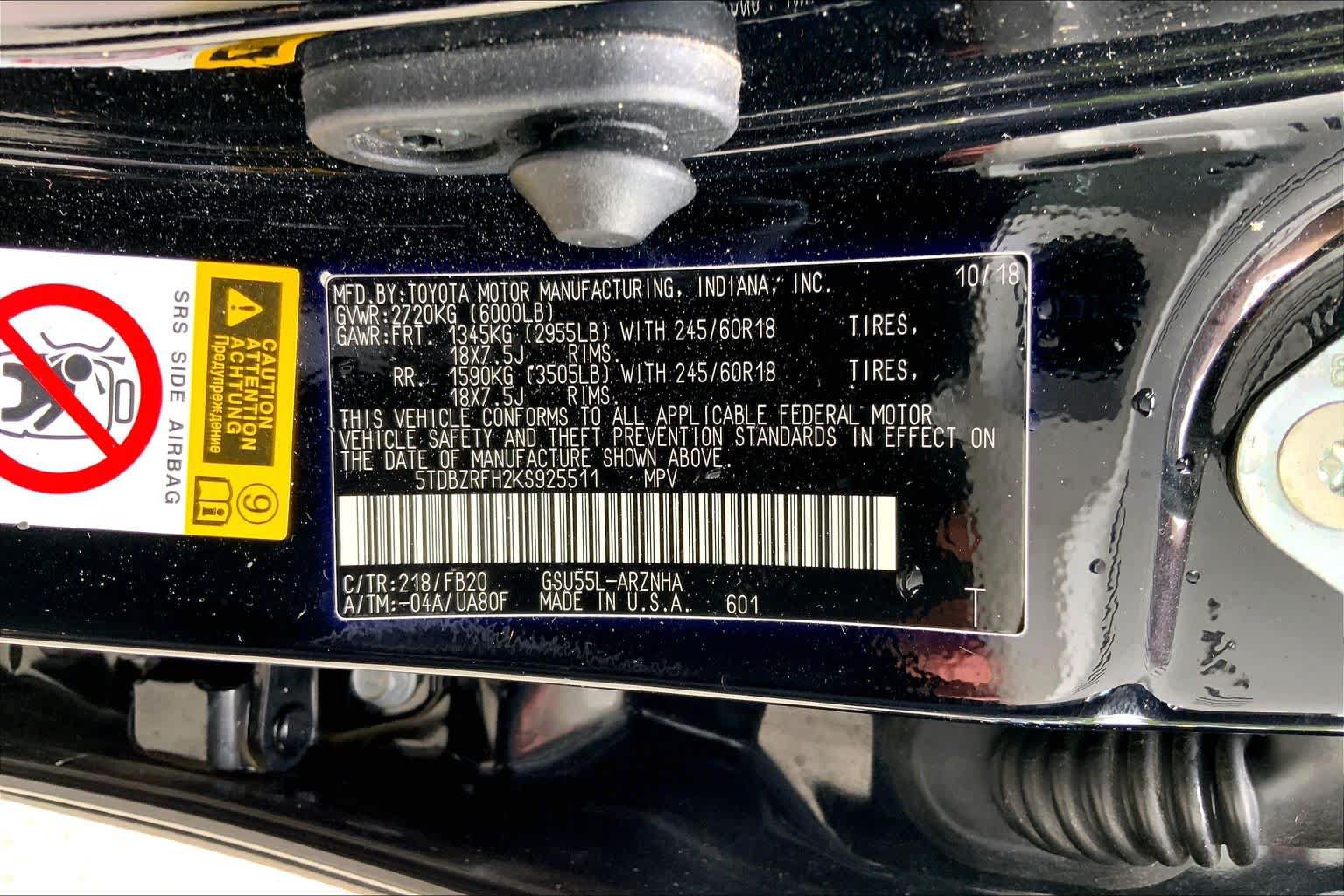 Used 2019 Toyota Highlander LE AWD/4WD image 37