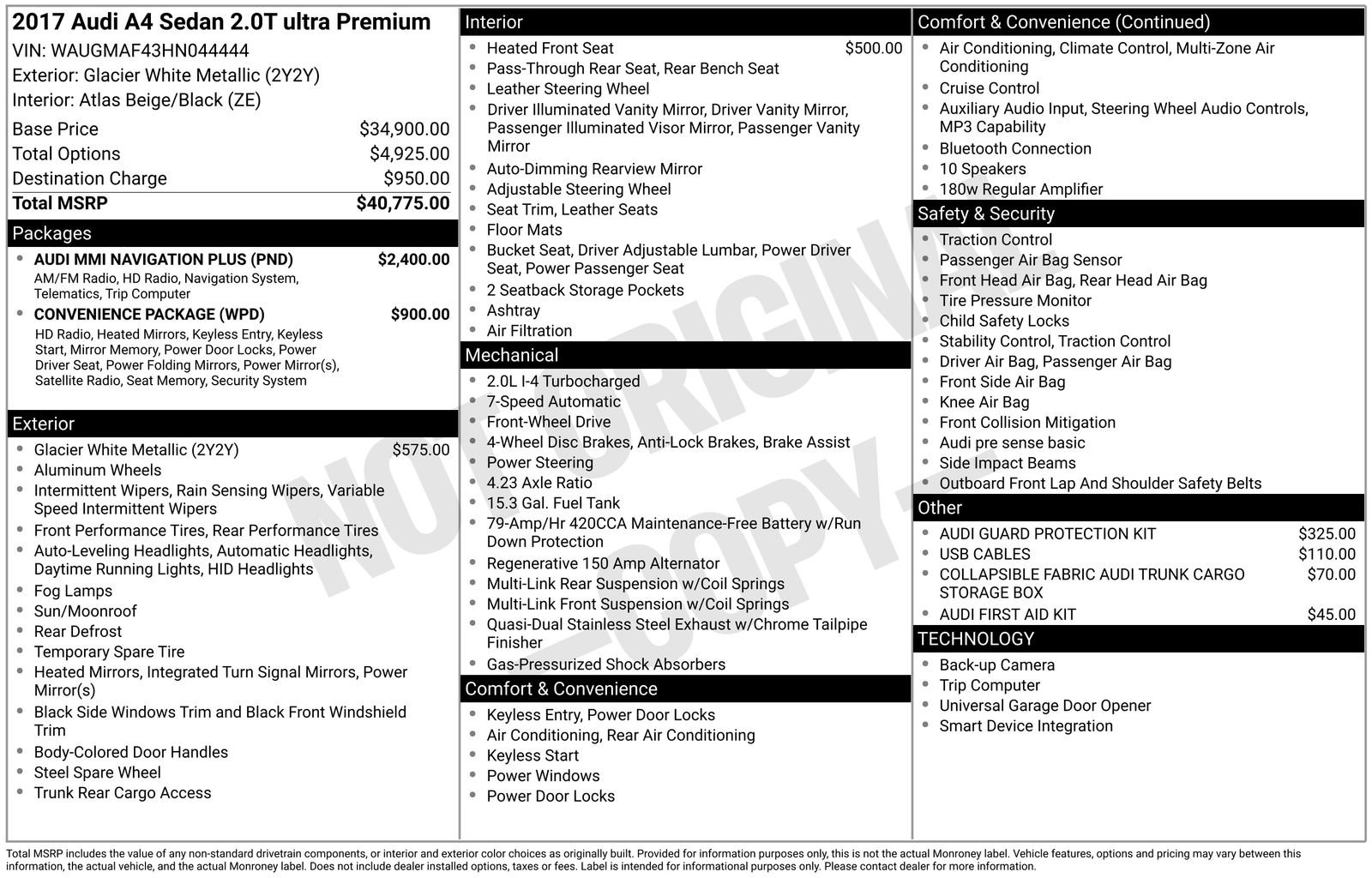 Used 2017 Audi A4 2.0T Ultra Premium w/ Audi MMI Navigation Plus image 2