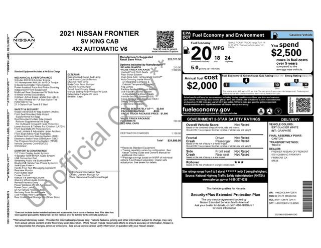 Used 2021 Nissan Frontier SV RWD image 5