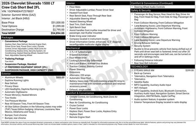 New 2026 Chevrolet Silverado 1500 LT AWD/4WD image 4
