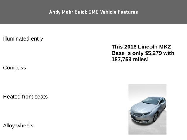 Used 2016 Lincoln MKZ AWD w/ Equipment Group 300A Reserve image 8