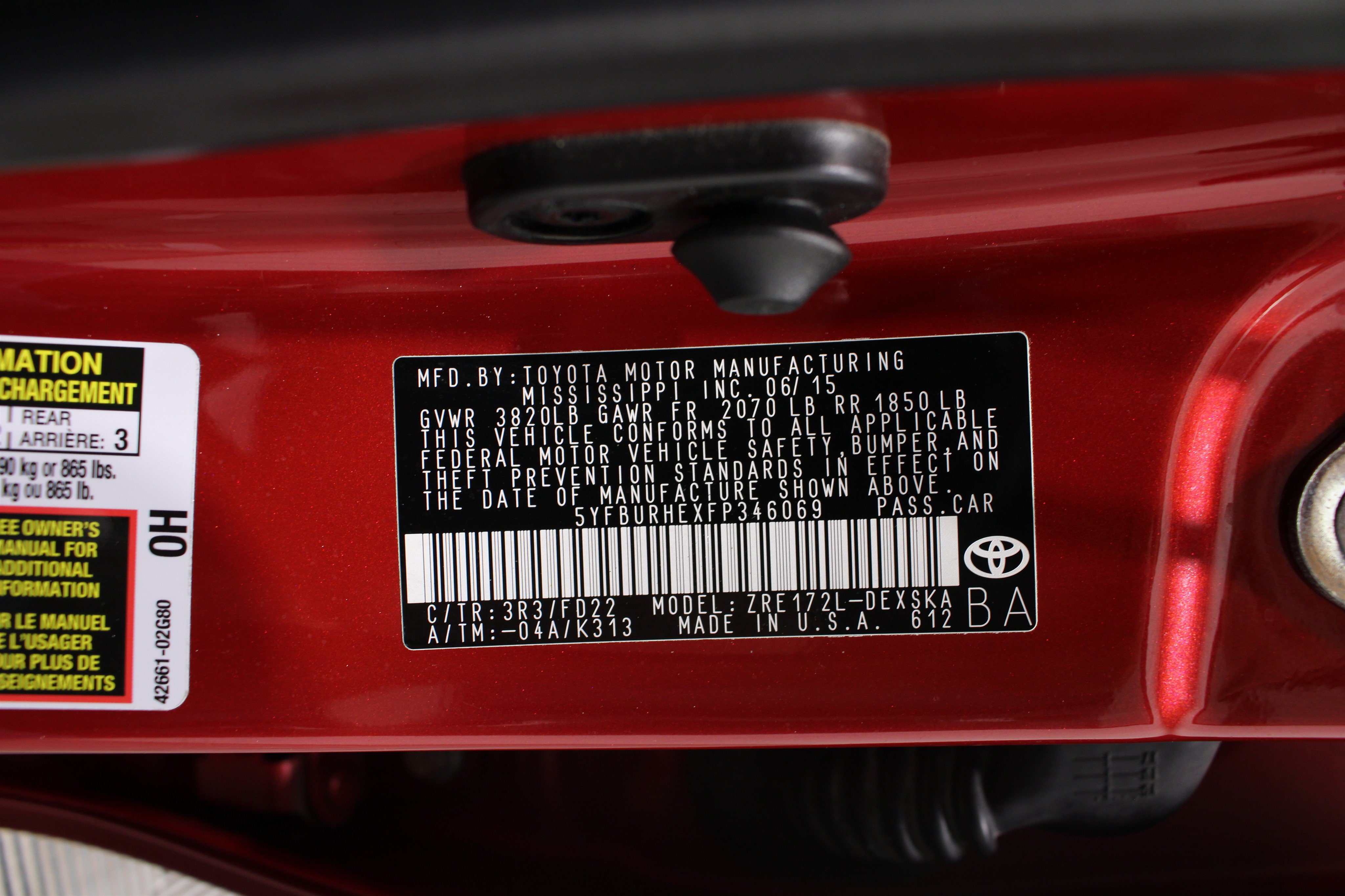 Used 2015 Toyota Corolla S w/ Body Protection Package #1 FWD image 38