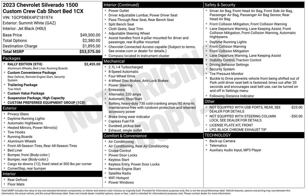 Certified 2023 Chevrolet Silverado 1500 Custom w/ Rally Edition image 11