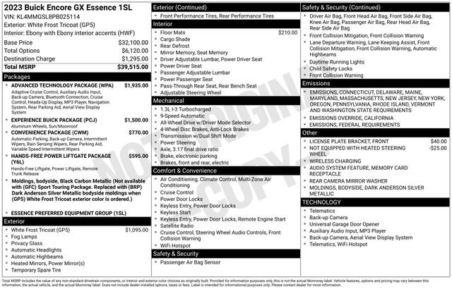 Used 2023 Buick Encore GX Essence w/ Advanced Technology Package image 6