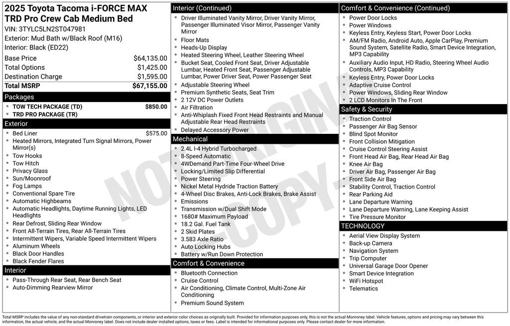 Used 2025 Toyota Tacoma TRD Pro w/ Tow Tech Package image 34