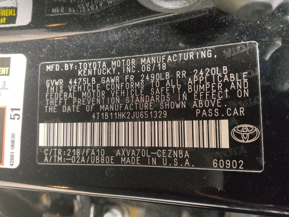 Used 2018 Toyota Camry LE FWD image 33