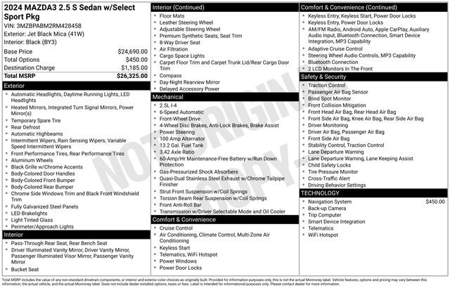 Used 2024 MAZDA MAZDA3 s image 15