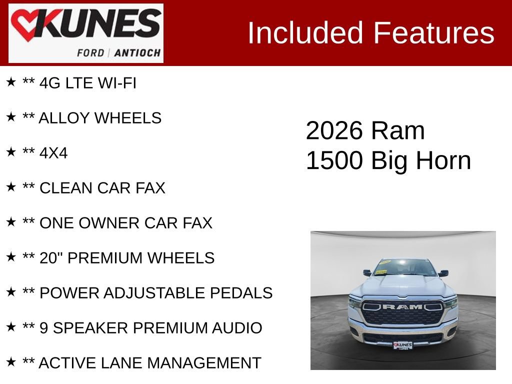 Used 2026 RAM 1500 Big Horn AWD/4WD image 4