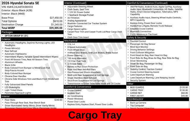 Used 2026 Hyundai Sonata SE FWD image 53