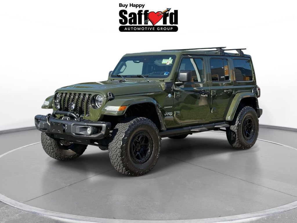 Used 2021 Jeep Wrangler Unlimited Sahara w/ Cold Weather Group AWD/4WD image 1