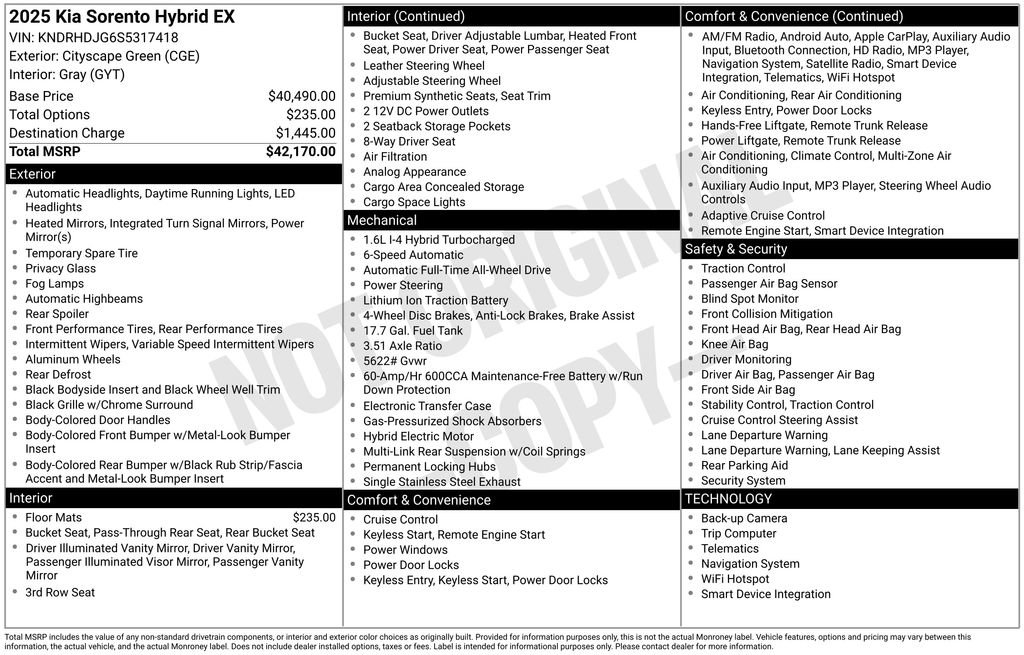Certified 2025 Kia Sorento EX image 8