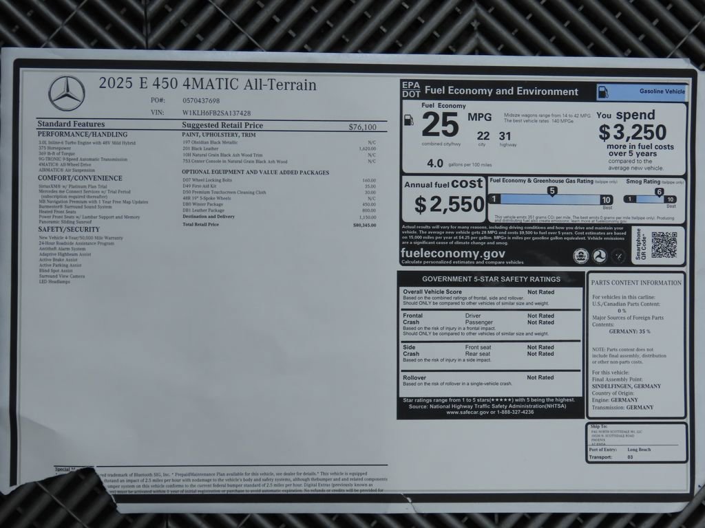 New 2025 Mercedes-Benz E 450 4MATIC All-Terrain Wagon image 9