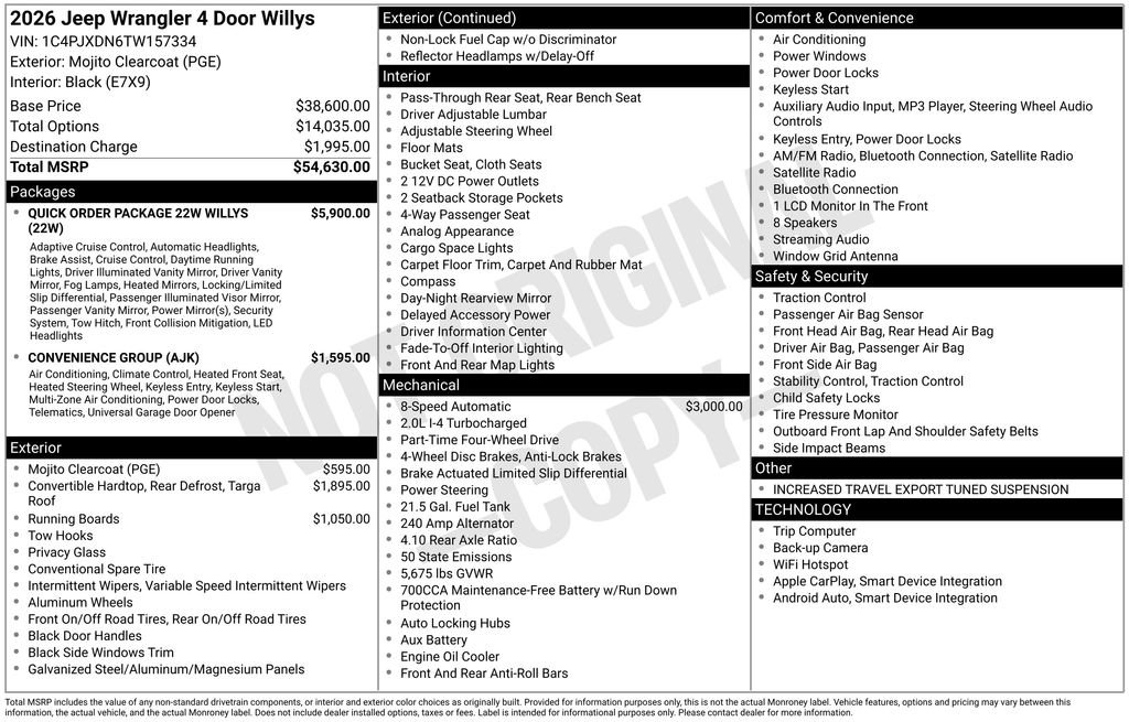 New 2026 Jeep Wrangler Willys image 6