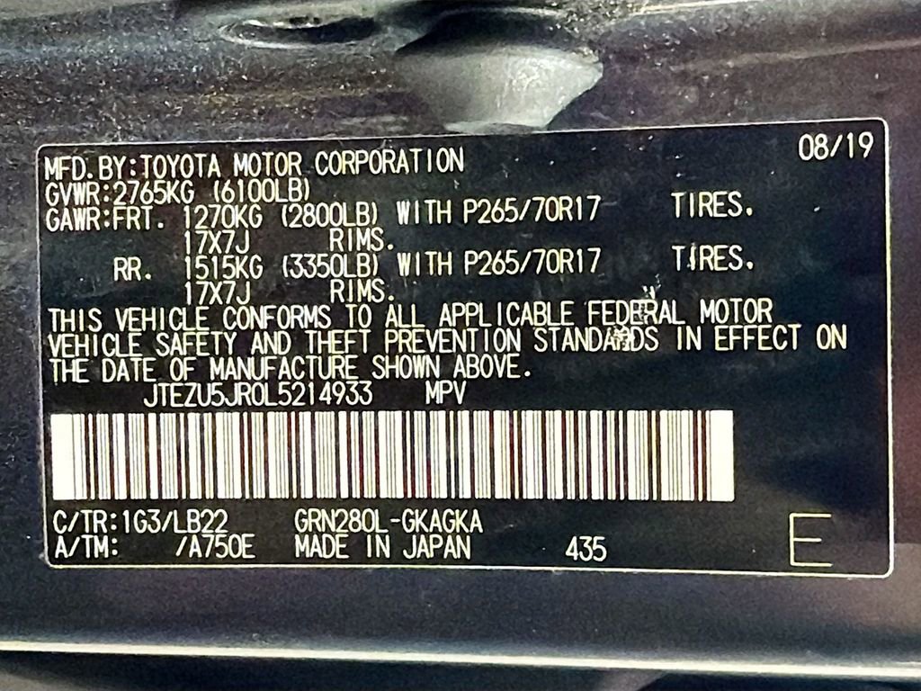 Used 2020 Toyota 4Runner SR5 Premium w/ Moonroof Package image 35