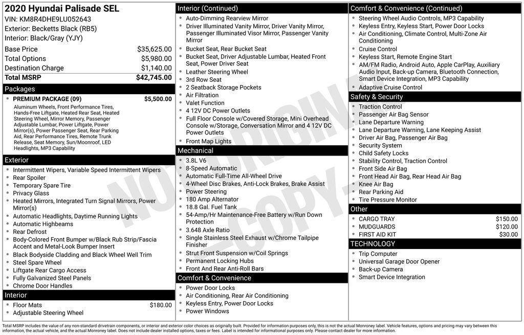 Used 2020 Hyundai Palisade SEL w/ Premium Package image 3