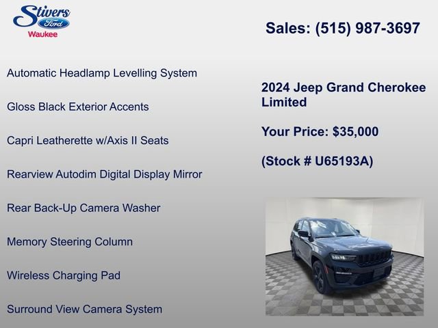 Used 2024 Jeep Grand Cherokee Limited w/ Luxury Tech Group II AWD/4WD image 27