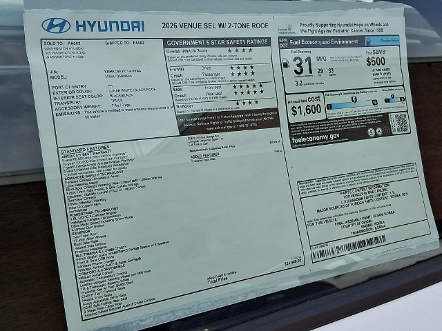 New 2026 Hyundai Venue SEL FWD image 22