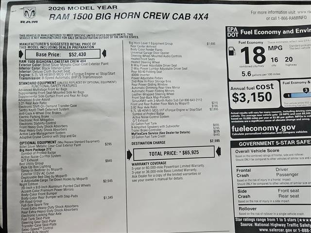New 2026 RAM 1500 Big Horn w/ Night Edition image 18