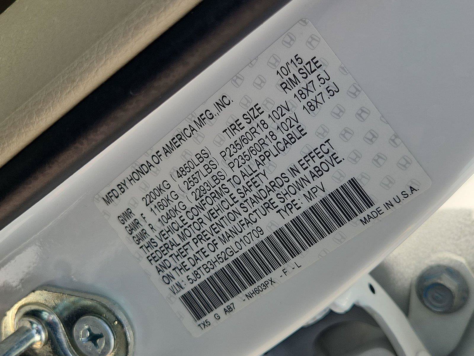 Used 2016 Acura RDX w/ Tech & AcuraWatch Plus Pack FWD image 34